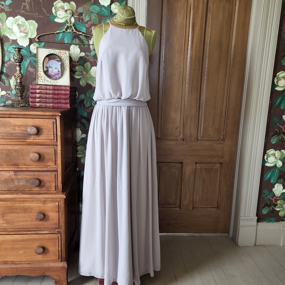 BILL LEVKOFF Blouson Chiffon Sample Dress Size 12 - Picture 1 of 10
